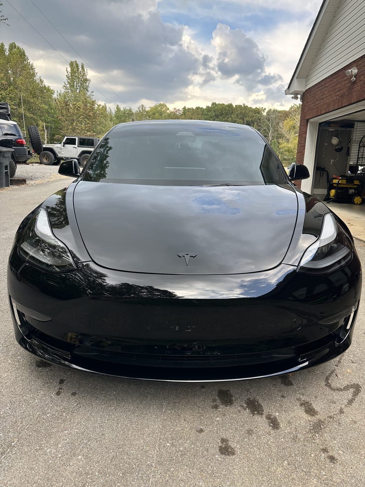 Black Tesla Model 3, corrected and coated