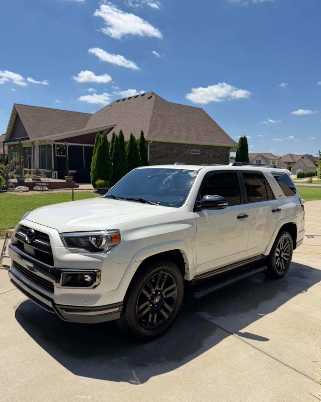 White Toyota 4Runner after an exterior detail