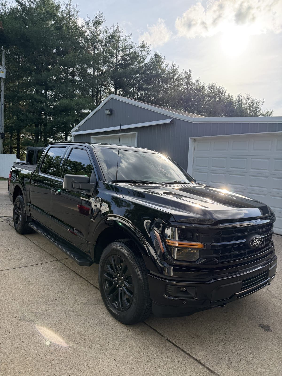 Black F-150 after an exterior detail