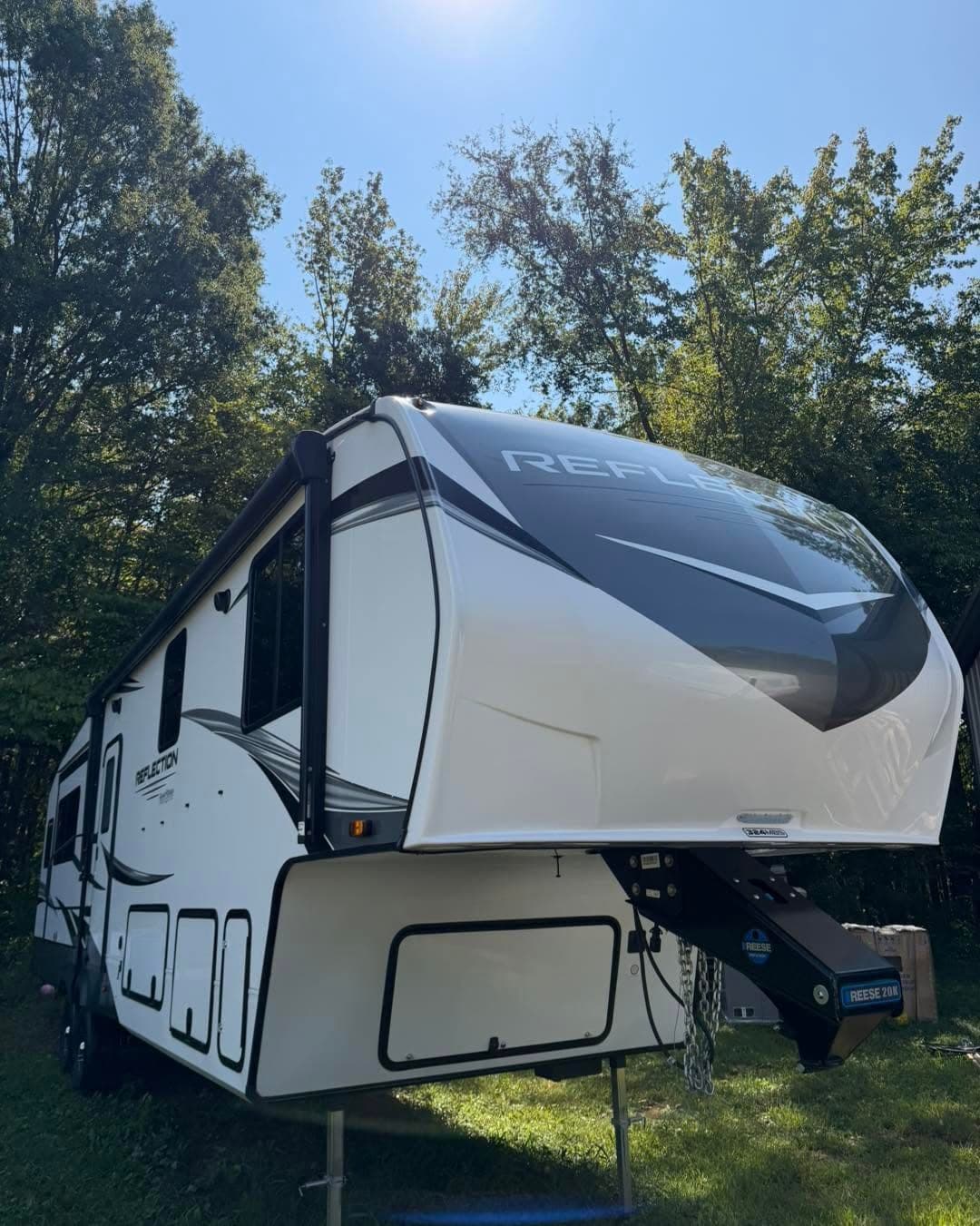 Grand Design Reflection fifth wheel after an RV wash