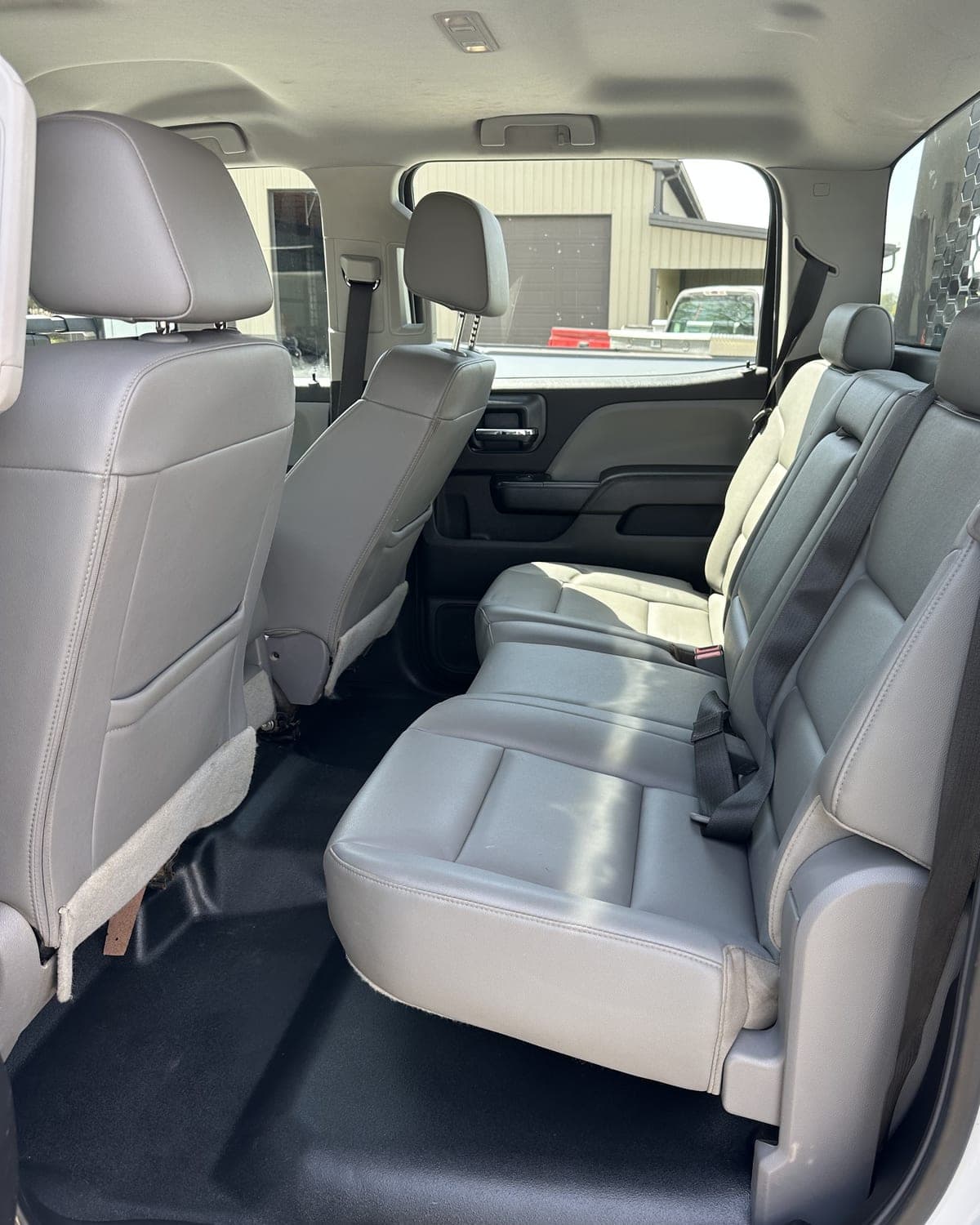 Work truck interior, rear seat, after